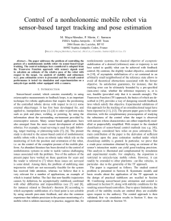Control of a nonholonomic mobile robot via sensor