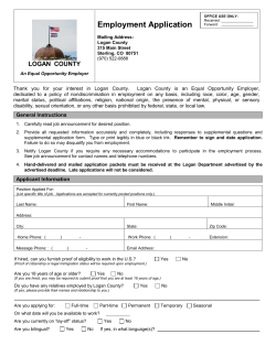 Application Word 97 - Logan County Sheriff`s