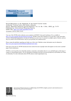 Sacred Mountains in the Highlands of the South