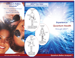 What is QRA? (brochure) - Quantum Nutrition Labs