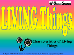 Characteristics of Living Things