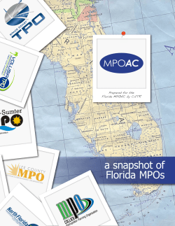 a snapshot of Florida MPOs