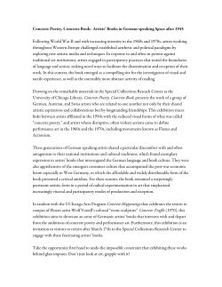 Concrete Poetry, Concrete Book: Artists` Books in German