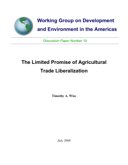 The Limited Promise of Agricultural Trade