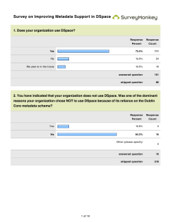 Survey on Improving Metadata Support in DSpace