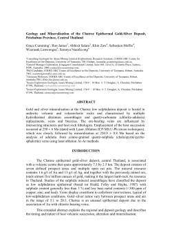 geology and mineralisation of the chatree epithermal au