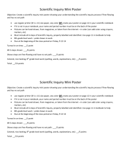 Scientific Inquiry Mini Poster Scientific Inquiry Mini Poster
