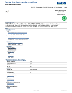 503PTZ Technical Data Sheet (Metric)