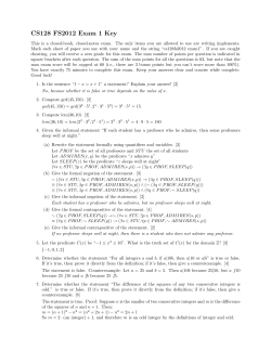 CS128 FS2012 Exam 1 Key