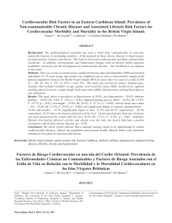 Cardiovascular Risk Factors in an Eastern Caribbean Island