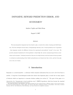 dopamine, reward prediction error, and economics