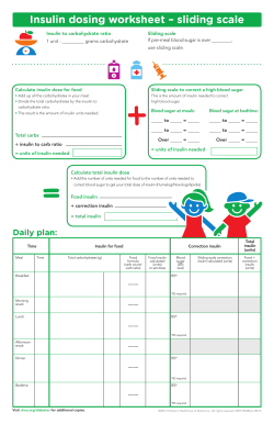 Insulin dosing worksheet &ndash; sliding scale