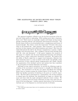 THE ALLEMANDA OF BACH`S SECOND SOLO VIOLIN