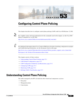 Configuring Control Plane Policing