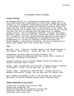 AP European History - Hardeman County Schools