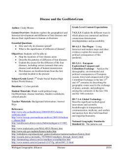 Disease Lesson Pla​n - Central Michigan University