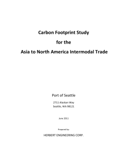 Carbon Footprint Study for the Asia to North America