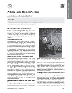 Nikola Tesla, Humble Genius