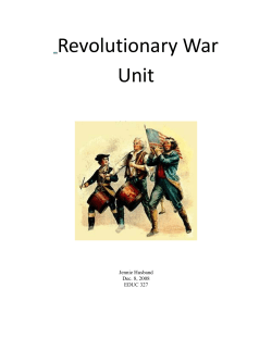 Revolutionary War Unit Plan