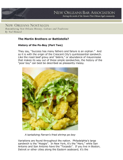 History of the Po-Boy (Part 2)
