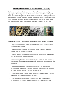History at Stationers` Crown Woods Academy