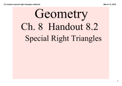 8.2 handout special right triangles.notebook
