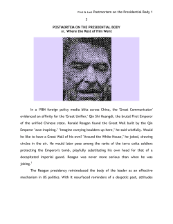 3. POSTMORTEM ON THE PRESIDENTIAL BODY
