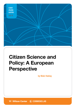 Citizen Science and Policy: A European Perspective