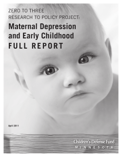 Maternal Depression and Early Childhood