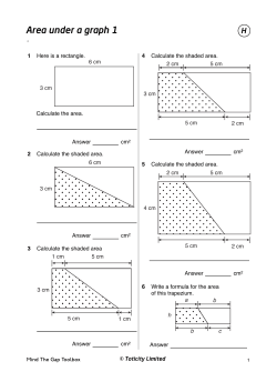 Area under a graph 1
