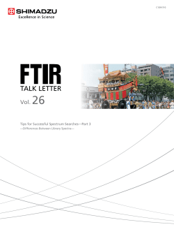 C103-E110 FTIR Talk Letter Vol. 26