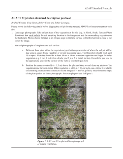 ADAPT Vegetation standard description protocol