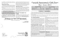 May - June 2011 - Carrick Sportsmen`s club