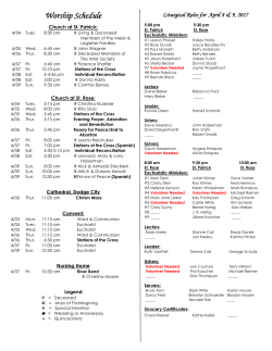 April 2, 2017 Bulletin - Prince of Peace Catholic Church, Great Bend
