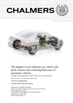 The damper levels influence on vehicle roll, pitch, bounce and