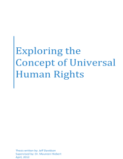 Exploring the Concept of Universal Human Rights