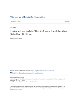 Distorted Records in "Benito Cereno"