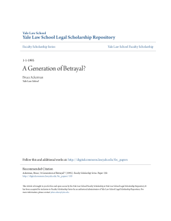 A Generation of Betrayal? - Yale Law School Legal Scholarship