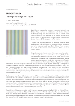 BRIDGET RILEY - David Zwirner