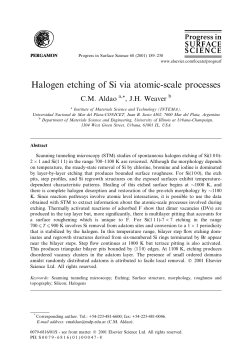 Halogen etching of Si via atomic-scale processes