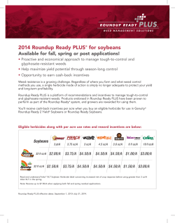 2014 Roundup Ready PLUS for Soybeans