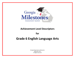 Grade 6 English Language Arts
