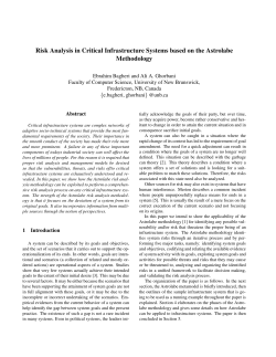 Risk Analysis in Critical Infrastructure Systems
