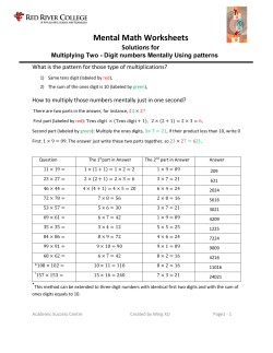 Multiply Two-Digit Numbers Mentally Using Patterns