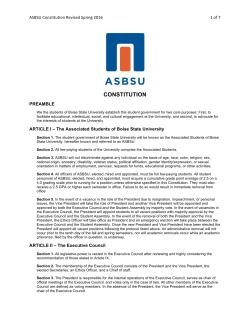 ASBSU Constitution - Boise State University