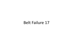 Drive Belt Failure Class Handout