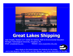 Great Lakes Shipping - Michigan Technological University