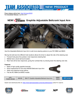 NEW! Graphite Adjustable Bellcrank Input Arm