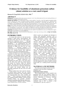 Evidence for feasibility of aluminum potassium sulfate (alum