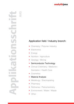 Application field / Industry branch